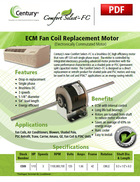 ECM Fan Coil Replacement Motor